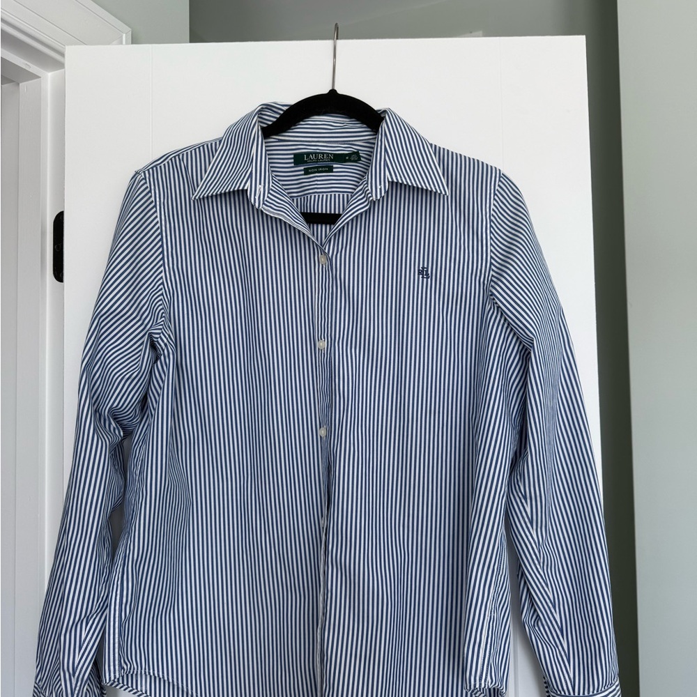 Polo by Ralph Lauren Womens Blue Striped Shirt